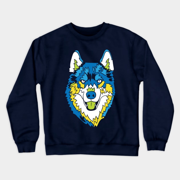 A Cool Husky Crewneck Sweatshirt by polliadesign